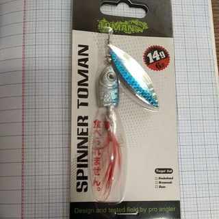toman spinner mồi rê cá lóc 14g, mồi câu lure cá chẽm, mồi câu cá chuối