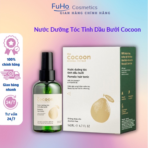 Nước xịt dưỡng tóc tinh dầu bưởi Cocoon Giúp mọc tóc, mềm mượt giảm gãy rụng 140ml Fuho Cosmetics