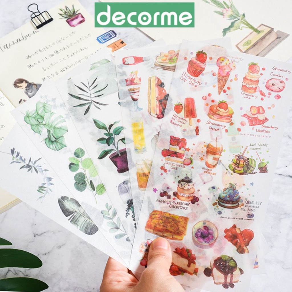 Set 3 sticker painting, nhiều mẫu, đa phong cách, phụ kiện trang trí, DecorMe