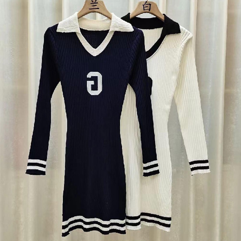 Đầm XINLANYASHE dài tay cổ chữ V thiết kế mỏng xinh xắn thời trang 2023 dành cho nữ