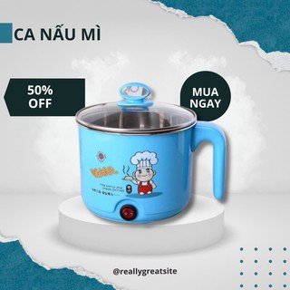 Nồi lẩu điện mini, nồi nấu mì mini, siêu tốc cắm điện đa năng: nấu mỳ, nấu lẩu, đun nước - nồi lẩu mini