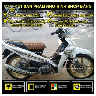 Tem rời sirius mẫu rl phối dán xe trắng - trung decal