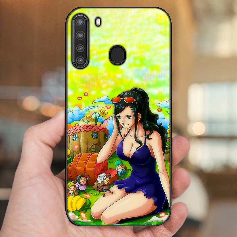 Ốp lưng Samsung A21 viền đen in hình Nico Robin One Piece Đảo Hải Tặc