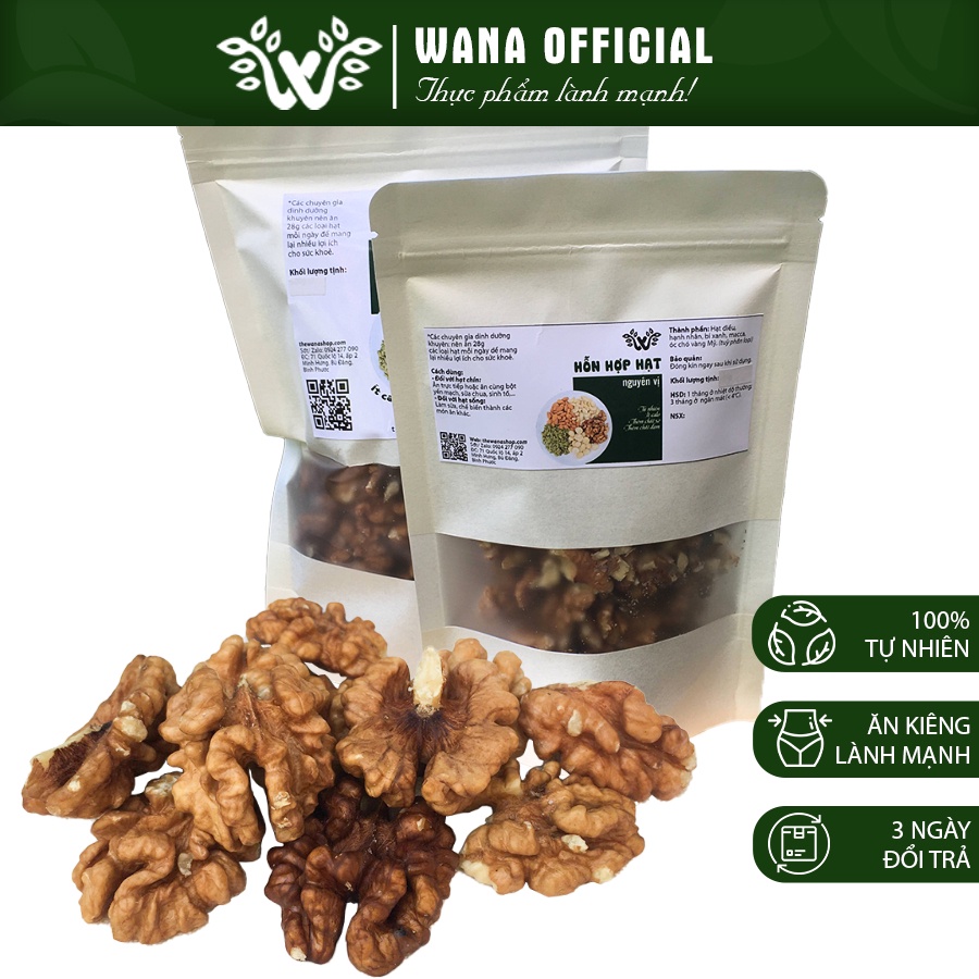 Hạt óc chó Mỹ tách vỏ cao cấp Wana