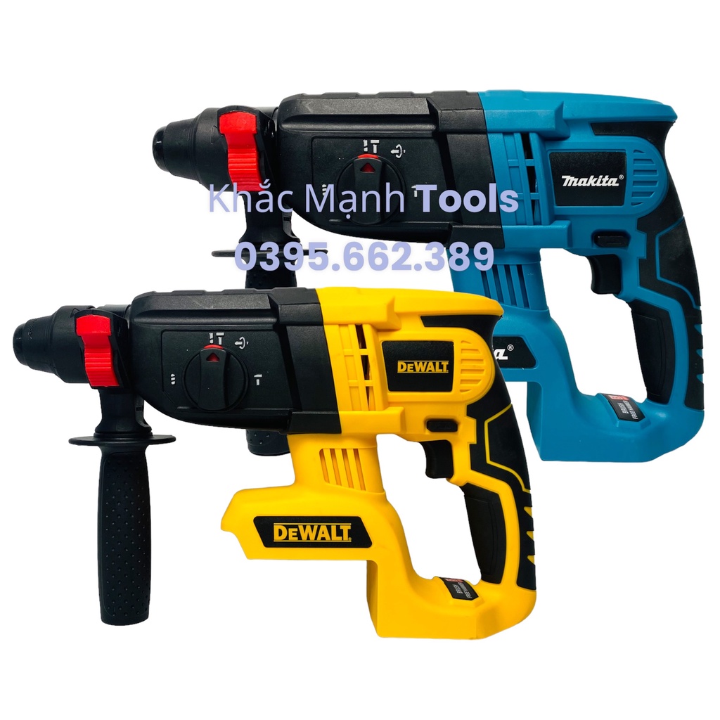 Thân máy khoan bê tông pin, Dùng Chung Pin MAKITA 18V Động Cơ Không Chổi Than