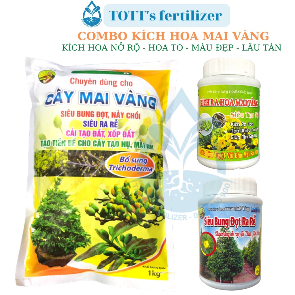 Phân bón mai vàng, bộ dưỡng mai và kích hoa mai , TOTTs fertilizer, (nảy chồi, bung đọt, phân mai)