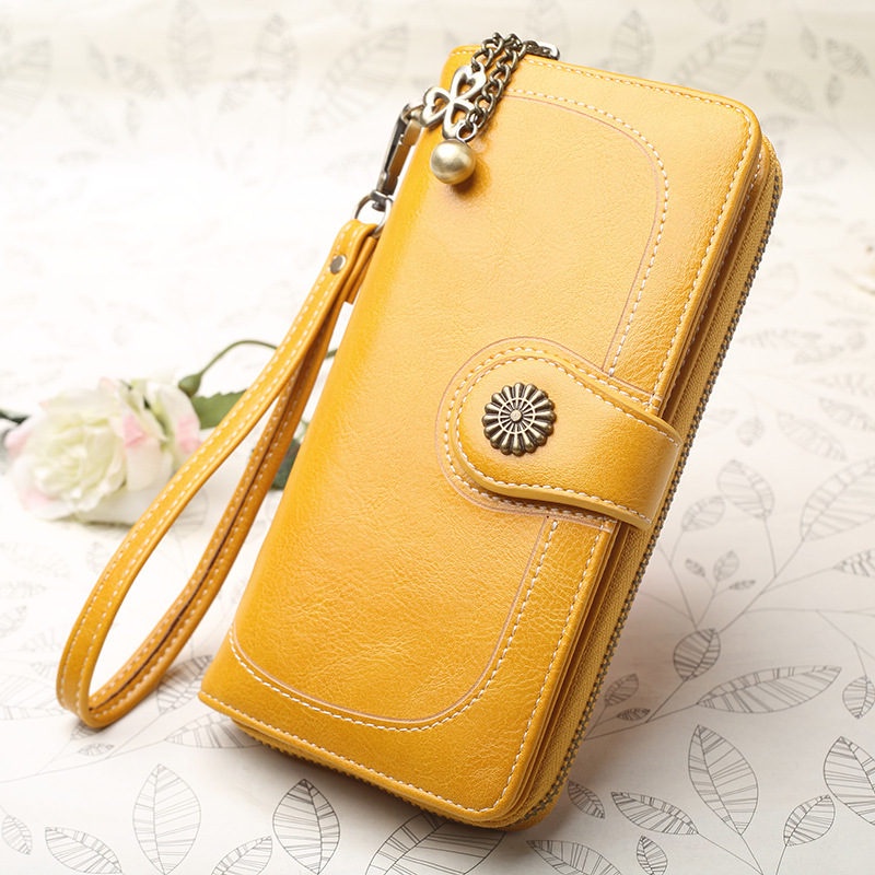 Ví Da Nhỏ Đựng Tiền / Thẻ Có Dây Đeo Cổ Tay Sang Trọng Cho Nữ Cartera Mujer