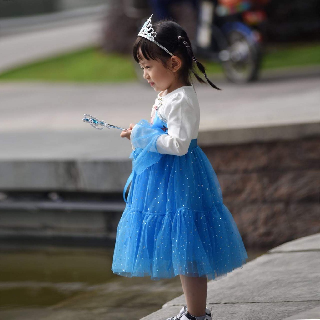 Váy công chúa băng giá elsa dành cho bé gái