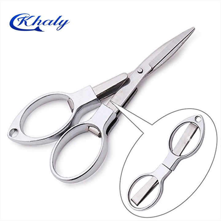 KhaLy Kéo Cắt Dây Câu Cá Hình Số 8 Gấp Gọn Tiện Lợi Bằng Thép Không Gỉ PK-33