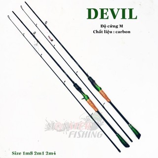 Cần câu lure monter devil chuyên câu sông,hồ, ao, suối...siêu chất lượng mẫu mới nhất 2022
