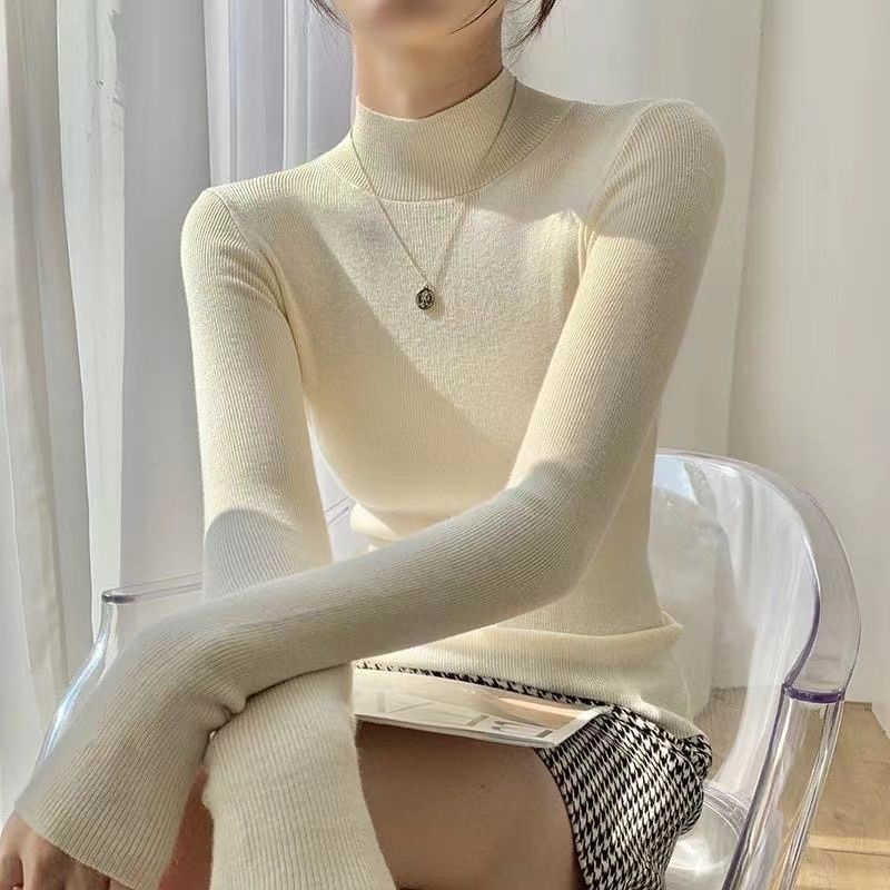 Hàng Có Sẵn!Áo Khoác dưới! Áo Sweater Cổ Cao Tự Phục Vụ Mỏng