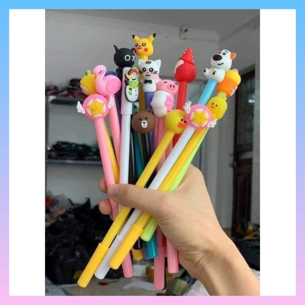 Set 20 cây bút bi Ngộ Nghĩnh hình thú cute đáng yêu dễ thương