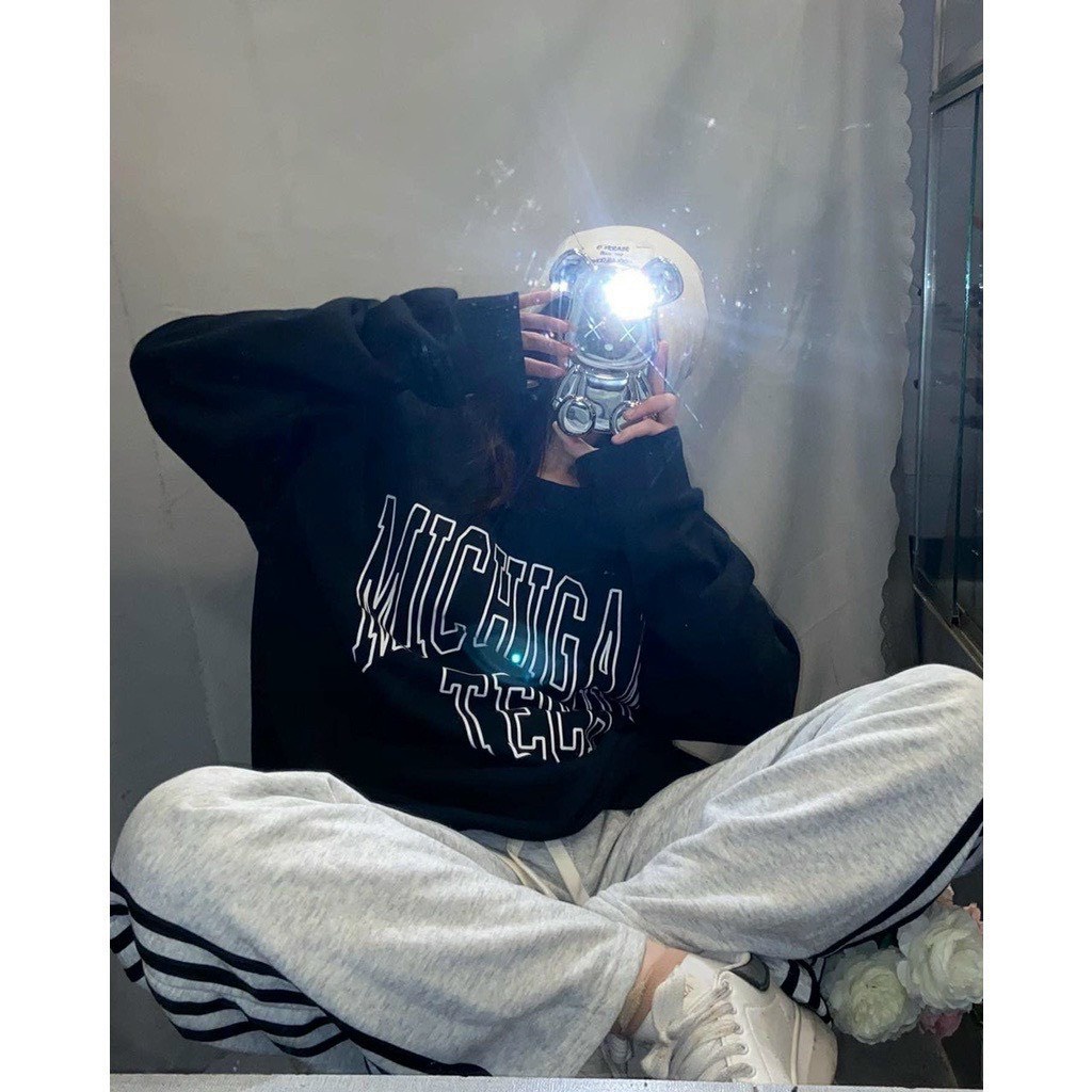 Áo khoác SWEATER nam nữ In chữ TRẮNG ulzzang unisex