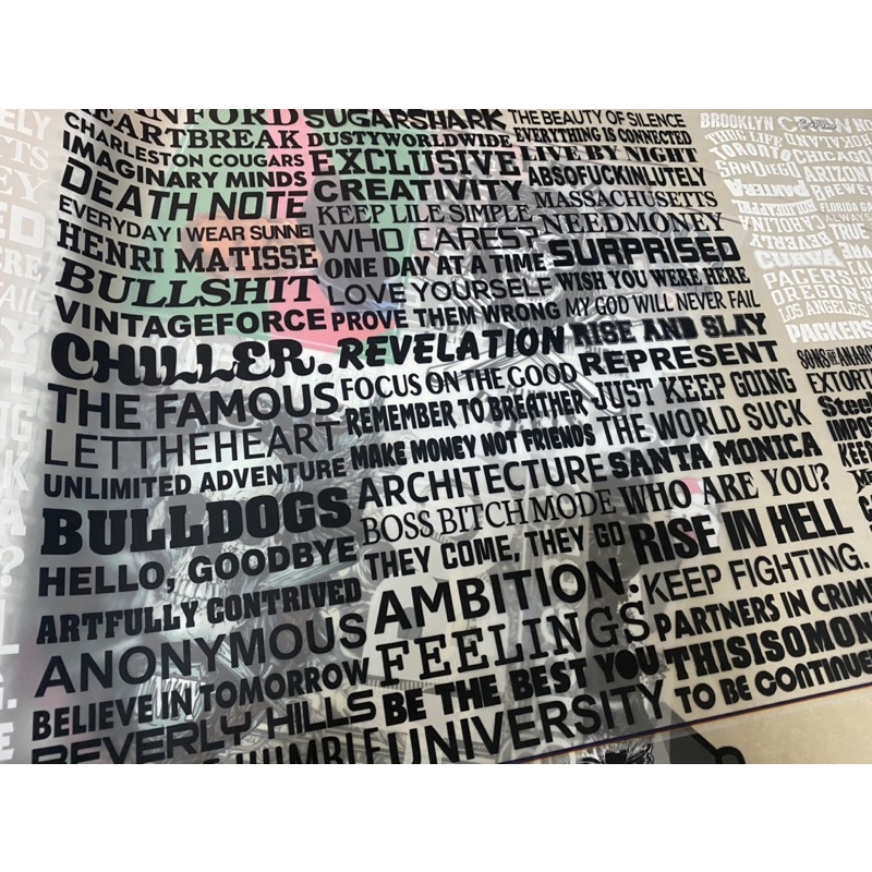 Hình Ủi Nhiệt - Mẫu Chữ 20cm Trắng/Đen