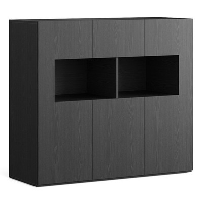 NEVA, Tủ lưu trữ đồ dùng 4 tầng STO_094, 135x50x120cm, tủ gỗ Scandi Home