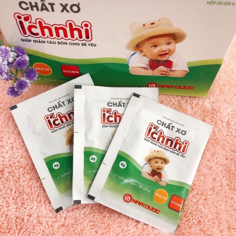 (Chính hãng) Chất xơ ích nhi, cốm chất xơ hòa tan, giảm táo bón cho bé, phụ nữ có thai, phụ nữ sau sinh (hộp 20 gói)