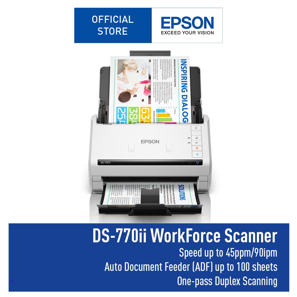Máy quét tài liệu hai mặt màu Epson DS-770 II