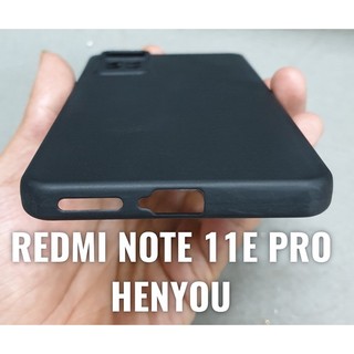 [Redmi Note 11E/11E Pro] Ốp lưng silicon dẻo đen cao cấp Henyou