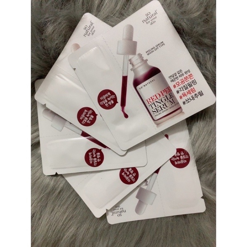 Combo 10 gói Red Peel Tingle Serum Premium 2,5 ML Tinh chất tái tạo Peel da sinh học So Natural