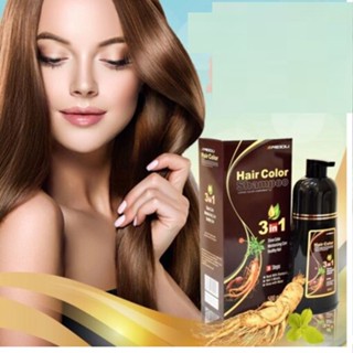 Dầu Gội Nâu Hạt Dẻ Phủ Bạc 500ml Chesnut Brown Organic Natural Hair Dye Shampoo
