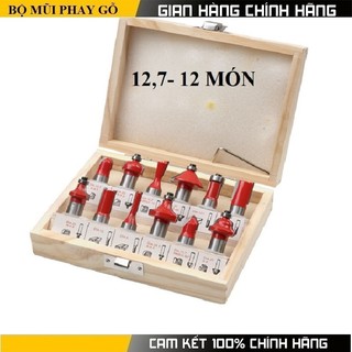 Bộ 12 mũi phay gỗ cốt 12ly7 - mũi soi gỗ