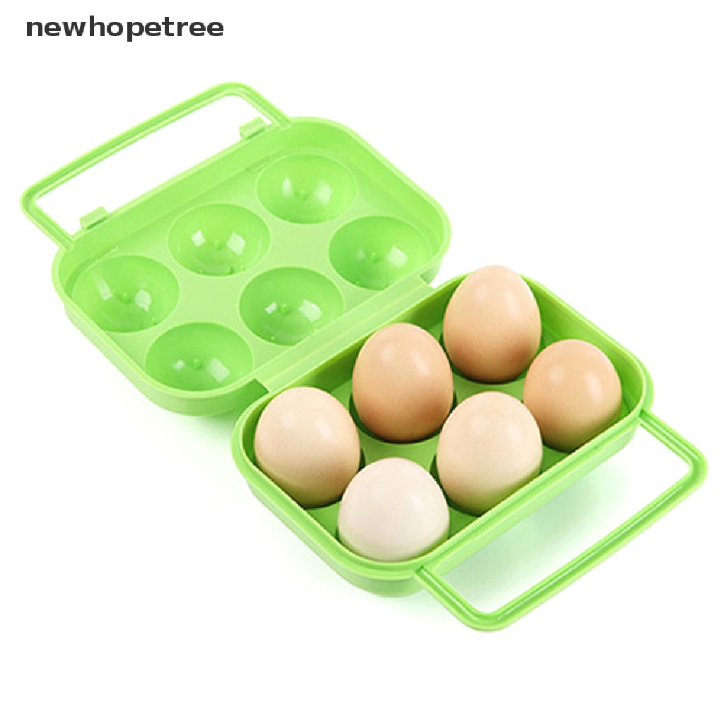Hộp Đựng Trứng 6 / 12 Ngăn Bằng Nhựa Tiện Dụng Mang Theo Du Lịch Cắm Trại
