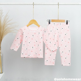 Bộ dài tay bé gái thun cotton Áo Lá Homewear A025, đồ bộ ngủ bé gái