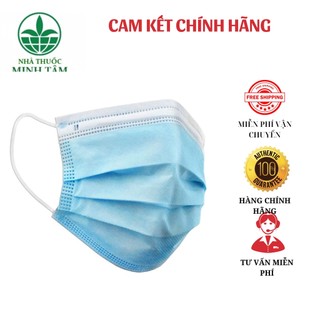 Gói 10c khẩu trang y tế 4 lớp chính hãng