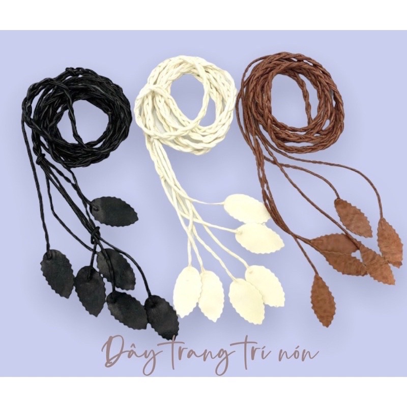 Dây da trang trí nón