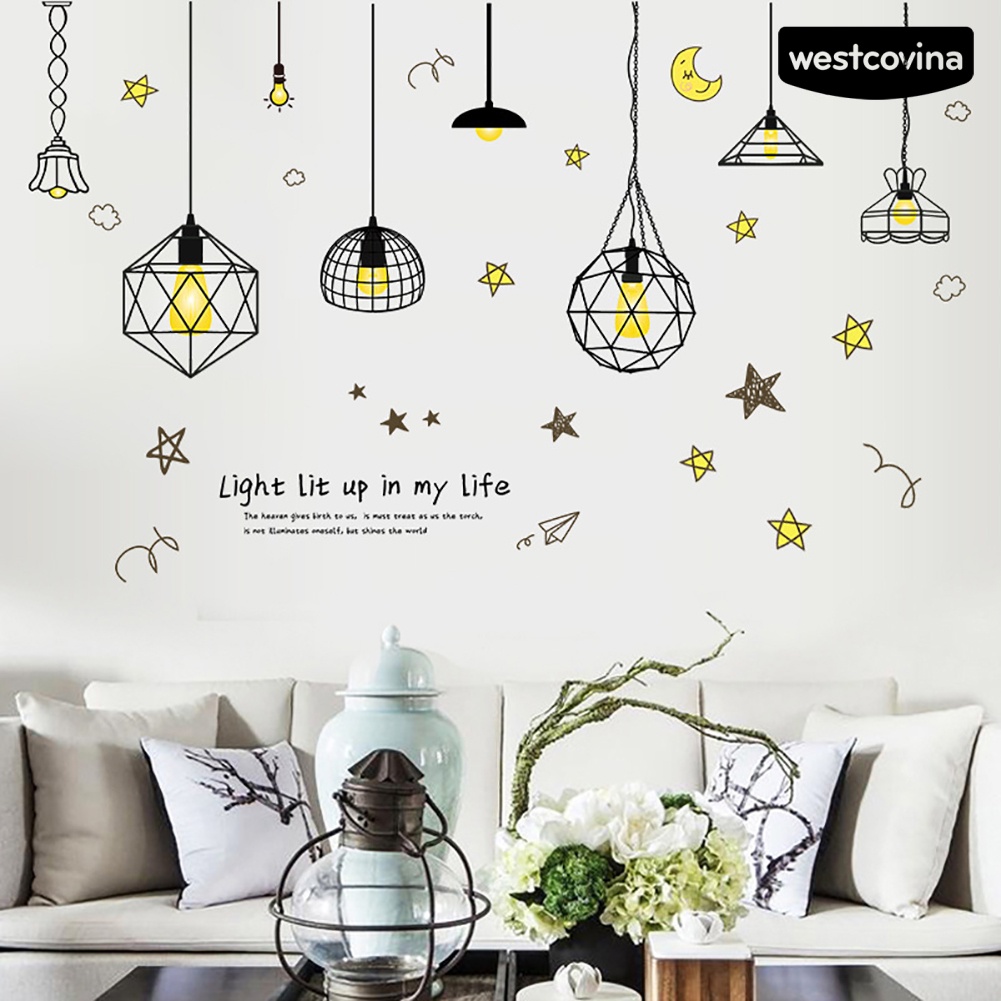 [WEST]⚘Giấy Dán Tường Trang Trí Phòng Bé Hình Trăng Sao