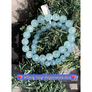 Vòng tay aquamarine xanh biển - vòng đơn | cada decor