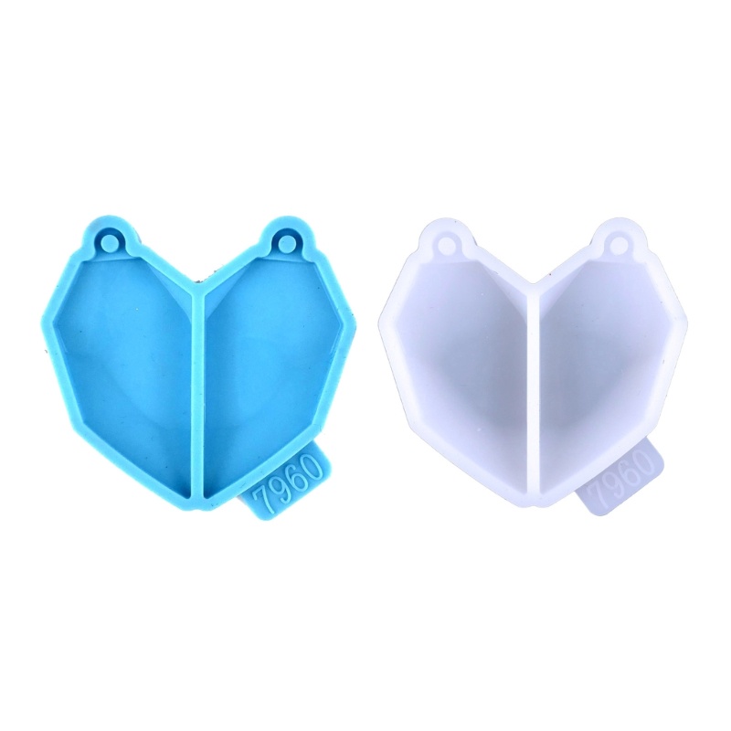 Khuôn Silicone Hình Trái Tim Làm Mặt Dây Chuyền Thủ Công DIY