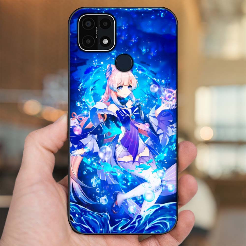 Ốp lưng Oppo A15, A15s viền đen in hình Sangonomiya Kokomi Genshin Impact