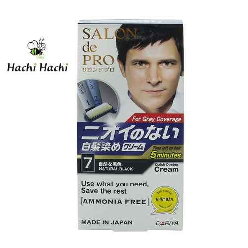 Thuốc nhuộm tóc bạc không mùi dành cho nam Salon de Pro MCa7 (Màu đen tự nhiên) - Hachi Hachi Japan Shop