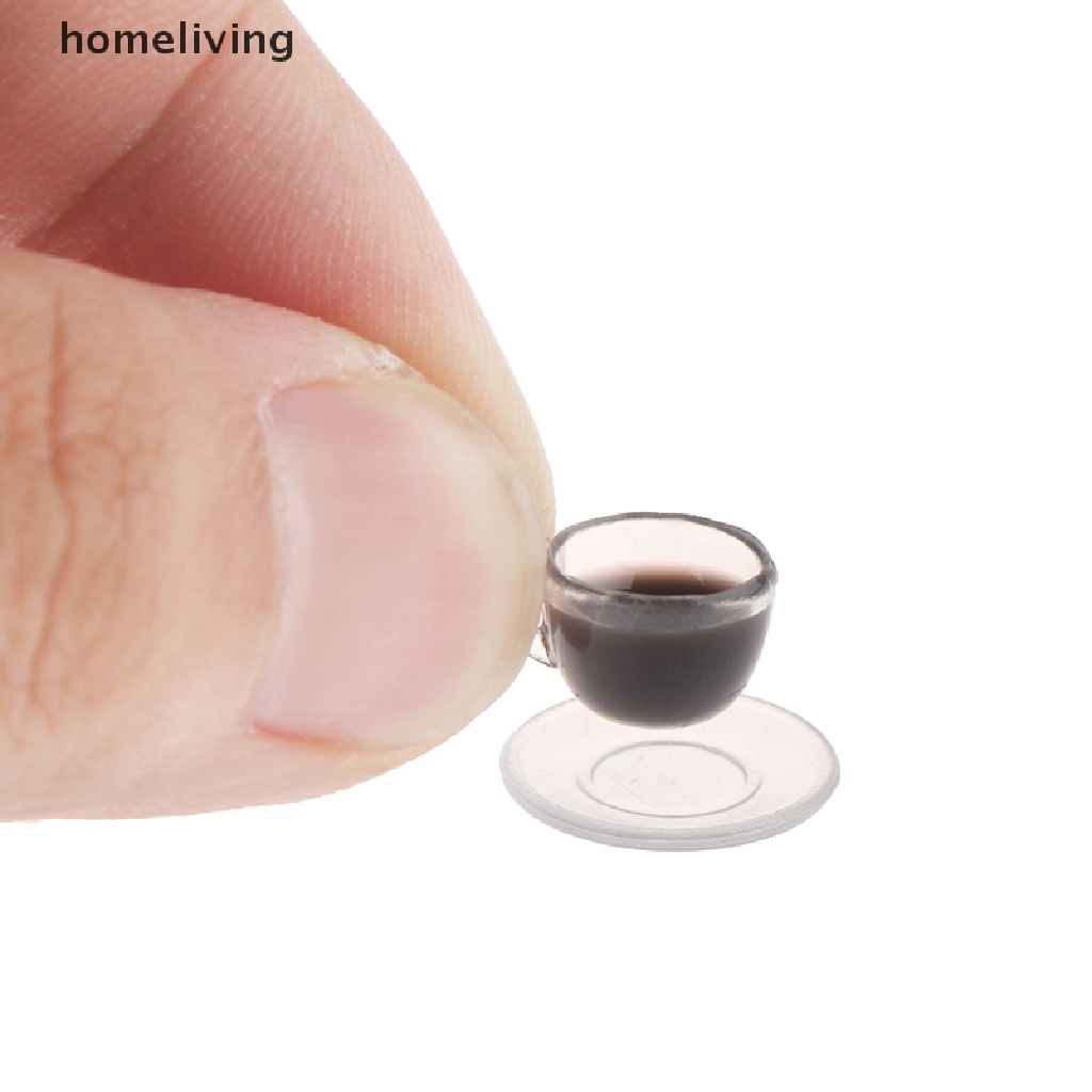 Set Ly Cà Phê Mini Tỉ Lệ 1: 12 Xinh Xắn Dùng Để Trang Trí Nhà Búp Bê