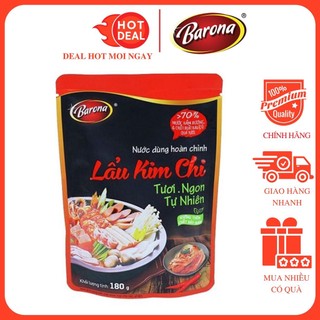 Nước Dùng Hoàn Chỉnh Barona Lẩu Kim Chi Túi 180G