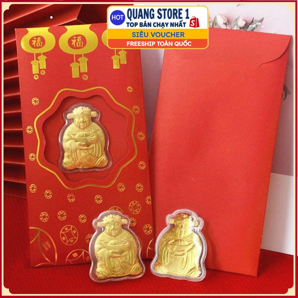 Bao Lì Xì Con Châu Mạ Kim Loại Vàng Mẫu Mới 2021 .