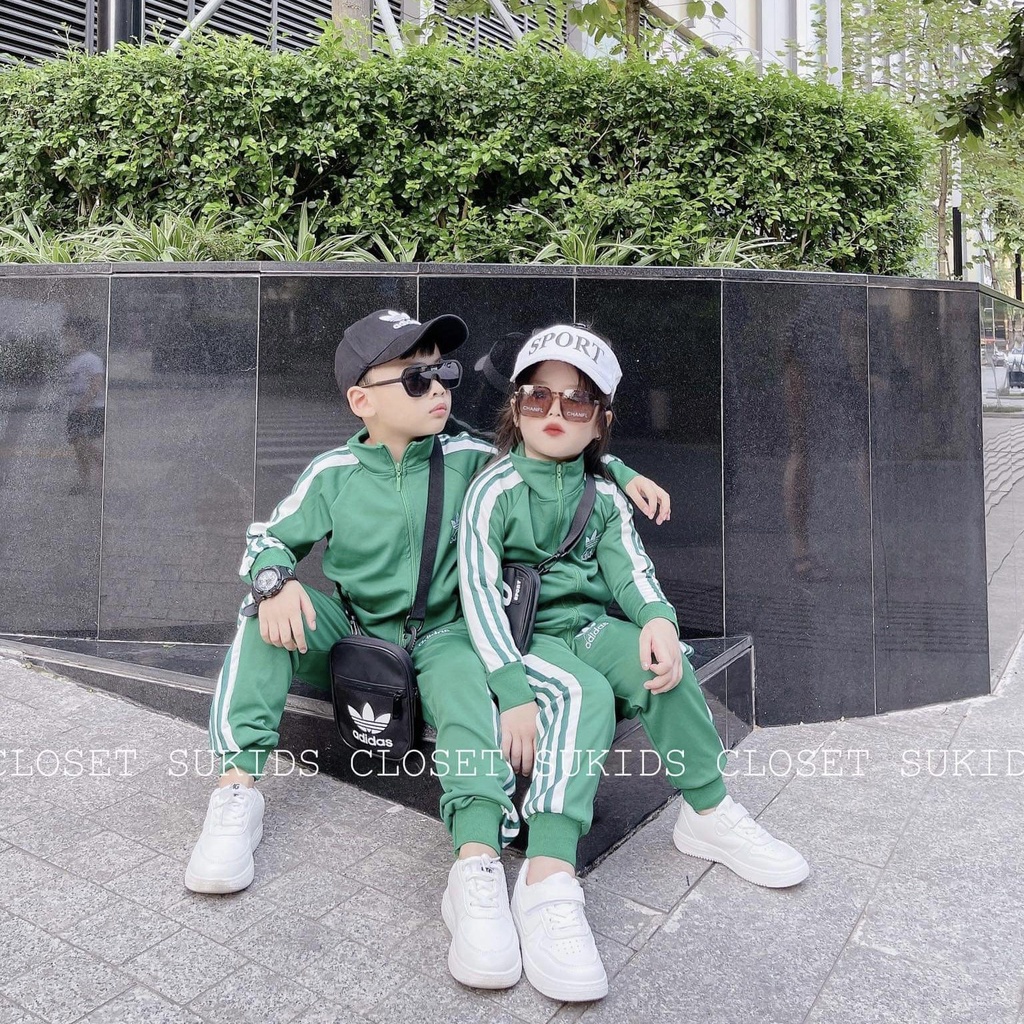 Bộ nỉ thể thao cho bé, Set nỉ thu đông bé trai bé gái 10-40kg