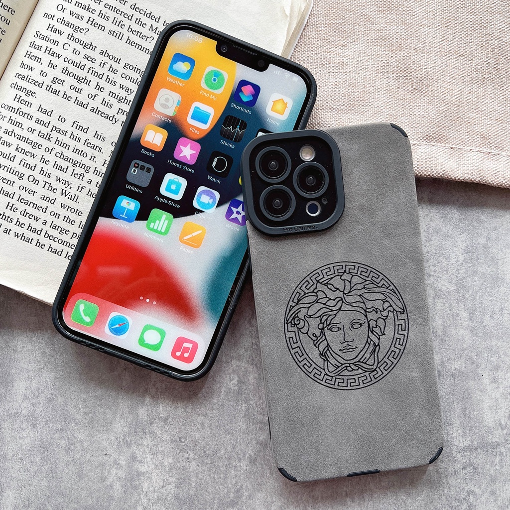 Ốp Điện Thoại Da Lộn Mềm Chống Sốc Thời Trang Cho iPhone 14ProMax 13 12Pro 11Promax XS XR 7P