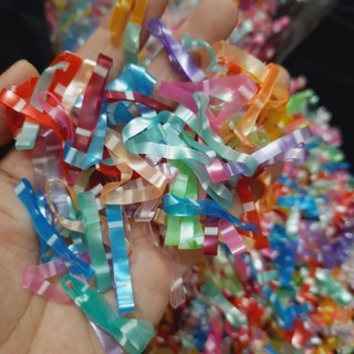 Túi Zip 100g Thun cột tóc sọc nhiều màu (cở to/cở vừa)