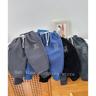 Quần nỉ dáng bom cho bé trai bé gái diện thu đông siêu dễ thương cá tính 8 - 18kg