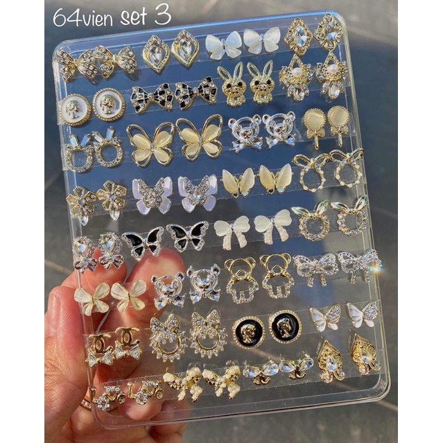 Set charm đính móng mix nhiều kiểu