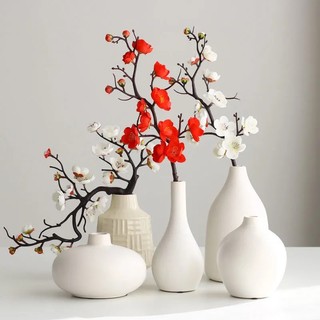 Cành Đào giả cành Mai giả dáng Bonsai hoa bằng vải lụa P003