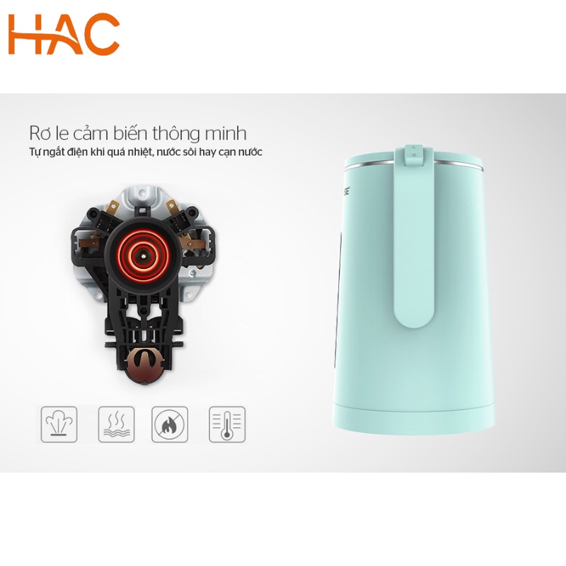 Ấm Siêu Tốc Sunhouse SHD1353 - 1351 - SHD1355 - Ấm Đun Siêu Tốc Sunhouse - Inox Cao Cấp - Dung Tích 1,8 Lít - Chính Hãng