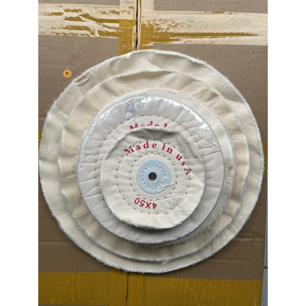 BÁNH VẢI COTTON TRẮNG ĐÁNH BÓNG INOX 50 LỚP