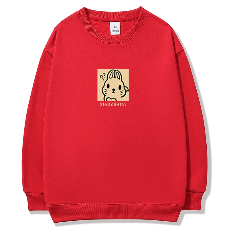 NRVP Áo Khoác Thể Thao Tay Dài Dáng Rộng In Hình Thỏ Năm Mới 2023 Phong Cách Trung Hoa Hàn Quốc Cho Nữ