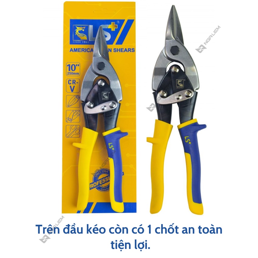 Kéo Cắt Thiếc Thẳng, Cong Trái, Cong Phải LS+