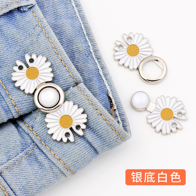 Nút Thắt Lưng Quần Jean Hình Hoa Cúc Có Thể Tháo Rời Tiện Dụng