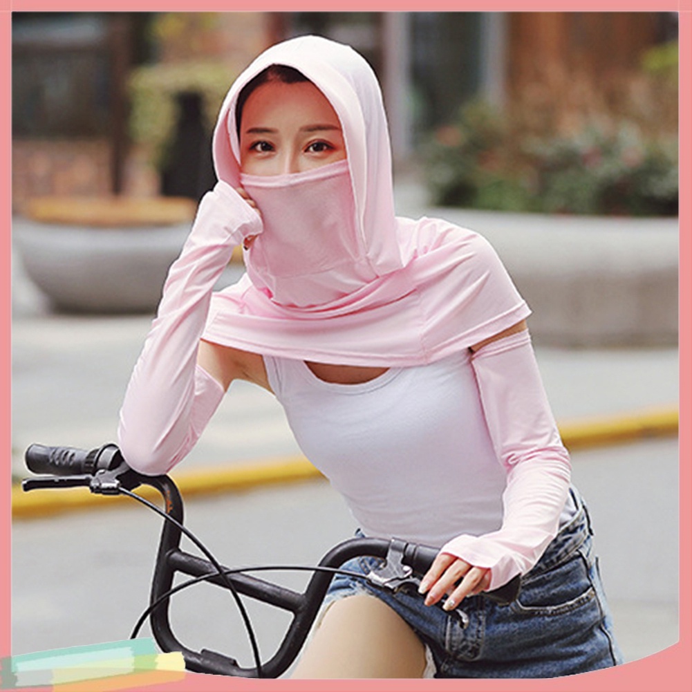 Nón đội bảo vệ mặt cổ chống nắng có viền dành cho nữ đi biển hoặc đạp xe