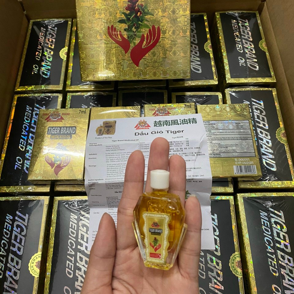 Dầu Gió Trắng, Vàng Tiger Brand 7ml Chính Hãng